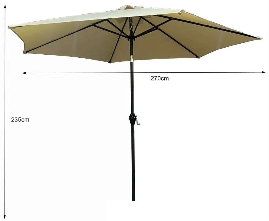 Зонт от солнца Akord Orient (Black/Beige)