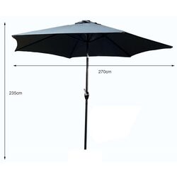 Umbrela de soare Akord Orient (Black/Dark Grey) Thumb