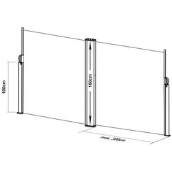 Двойная боковая маркиза Blumfeldt Dopio 616 600x160cm (Antracite/Grey) Thumb