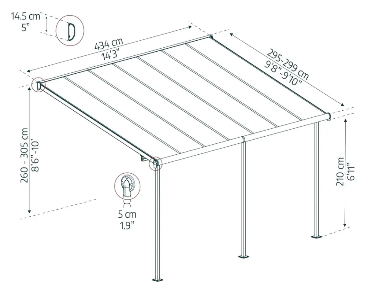 Pergola Canopia Sierra 702640 (White) - 2