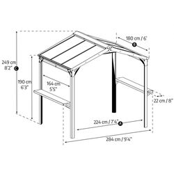 Pavilion de gradina Canopia Austin 2400 (Grey) Thumb