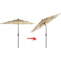 Umbrela de soare Carruzzo L43E (Beige/Brown) Thumb