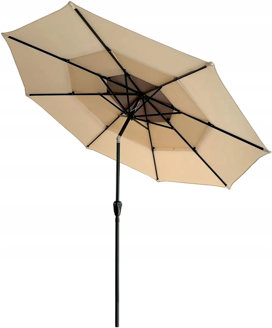 Umbrela de soare Carruzzo L43E (Beige/Brown) - 3