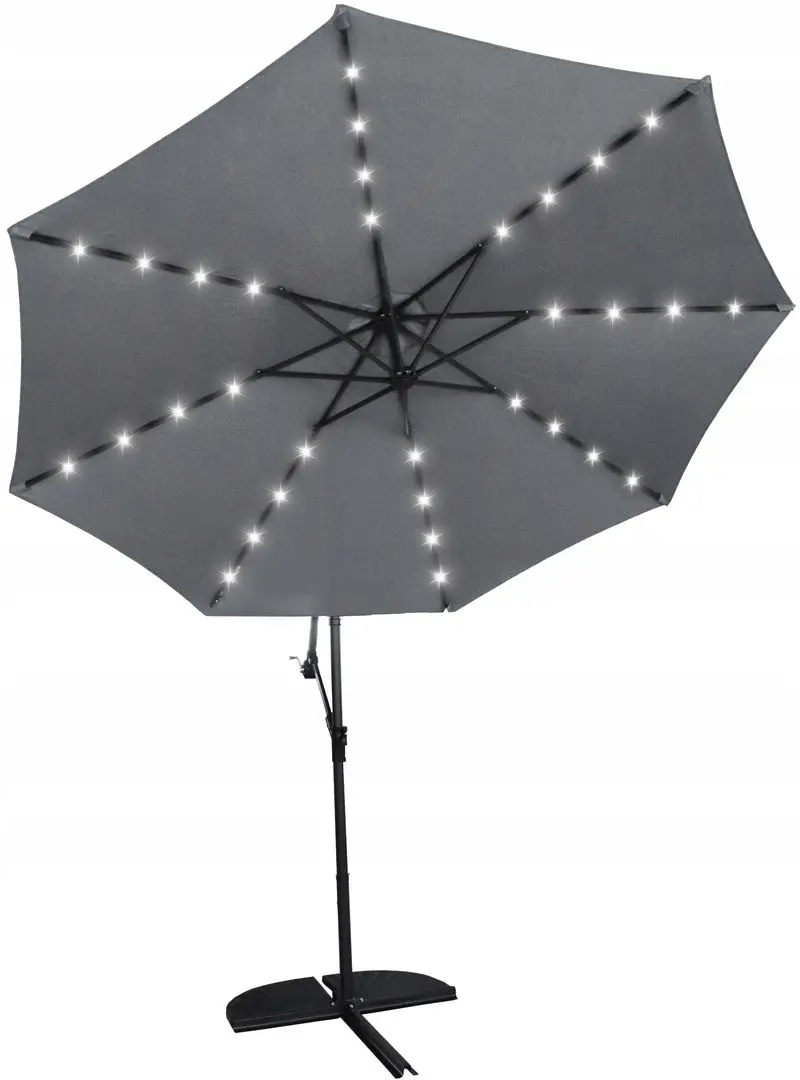 Зонт от солнца Carruzzo Solar LED L43G (Grey) - 3