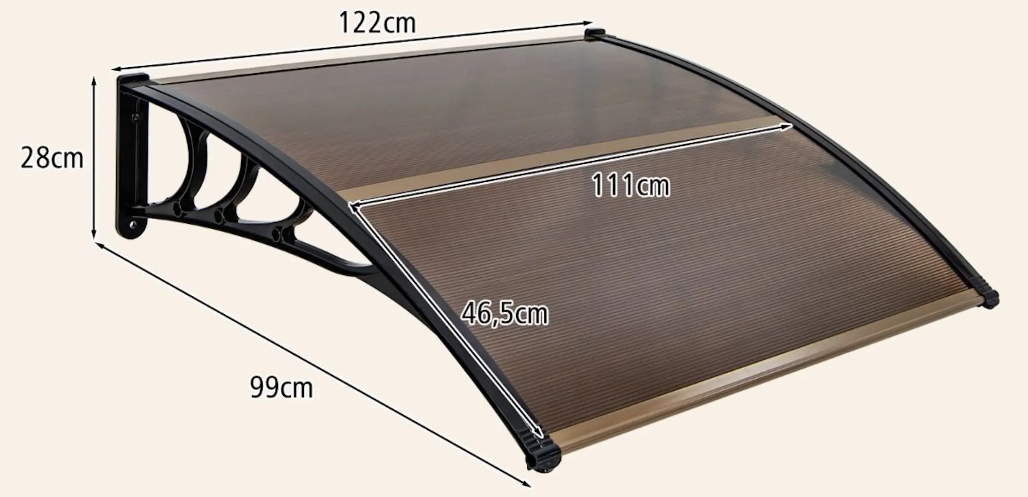 Copertina Costway NP11229CF (Black/Brown) - 4