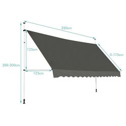Маркиза Costway NP11536GR (Grey) Thumb