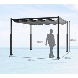 Пергола Costway NP11860GR 3.1x3.1 (Grey/Black) Thumb