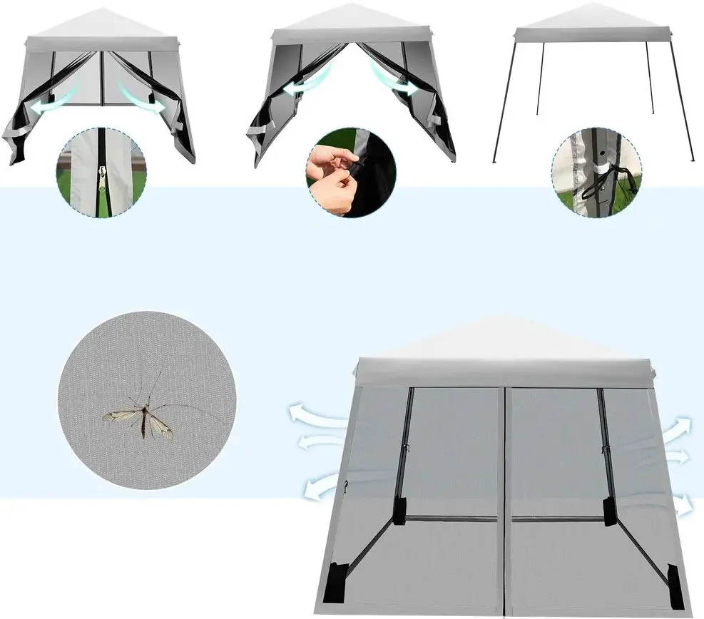 Pavilion de gradina Costway NP10301GR (Grey)