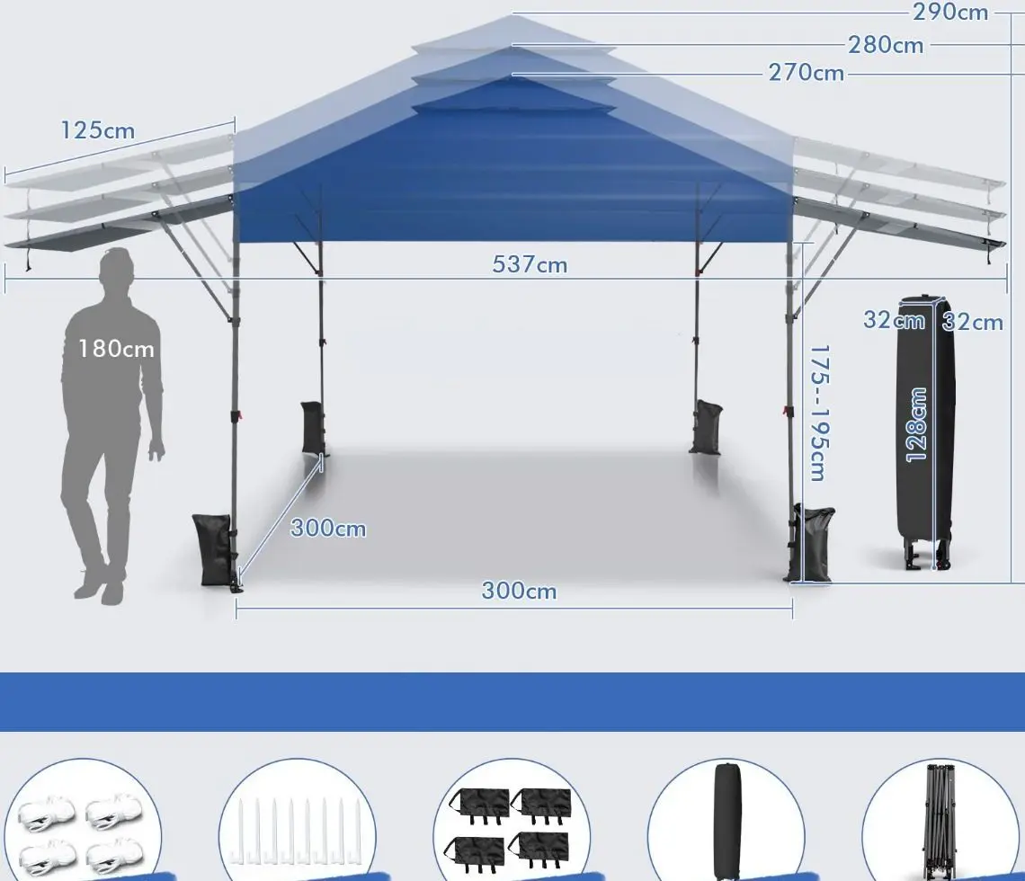 Pavilion de gradina Costway NP10844BL (Blue)