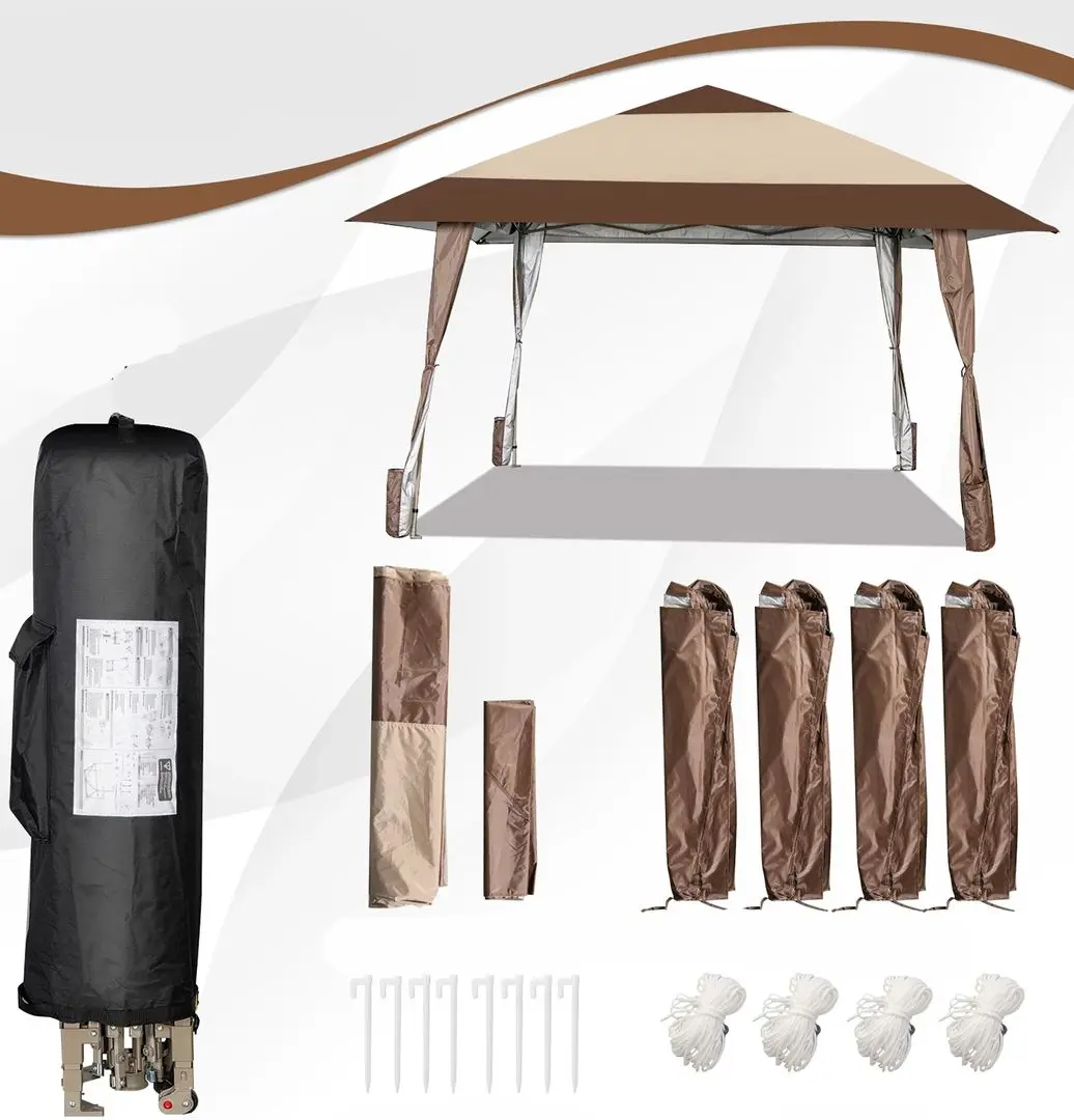 Pavilion de gradina Costway NP10845CF (Brown)