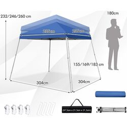 Pavilion de gradina Costway NP10848BL (Blue) Thumb