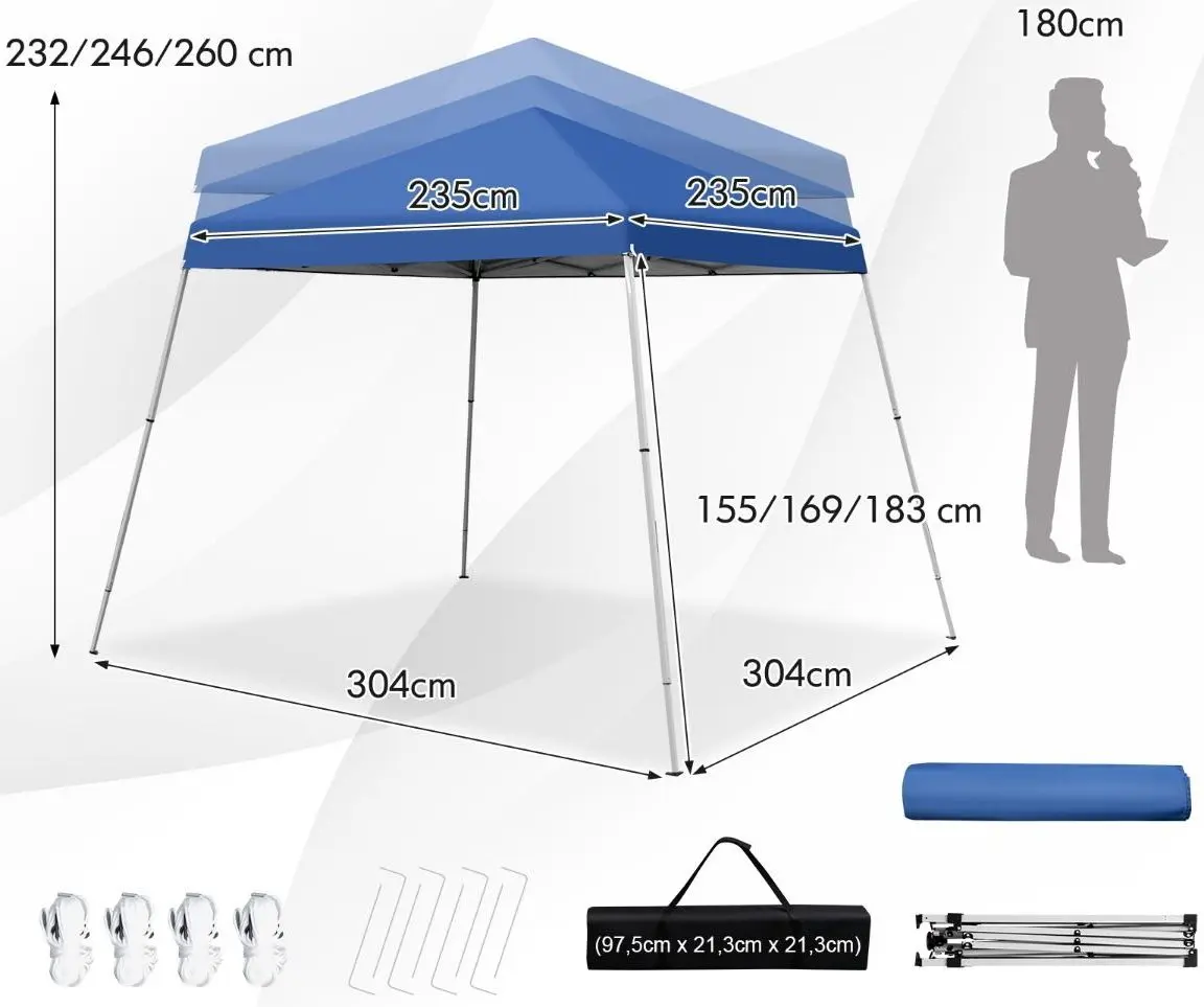 Pavilion de gradina Costway NP10848BL (Blue)