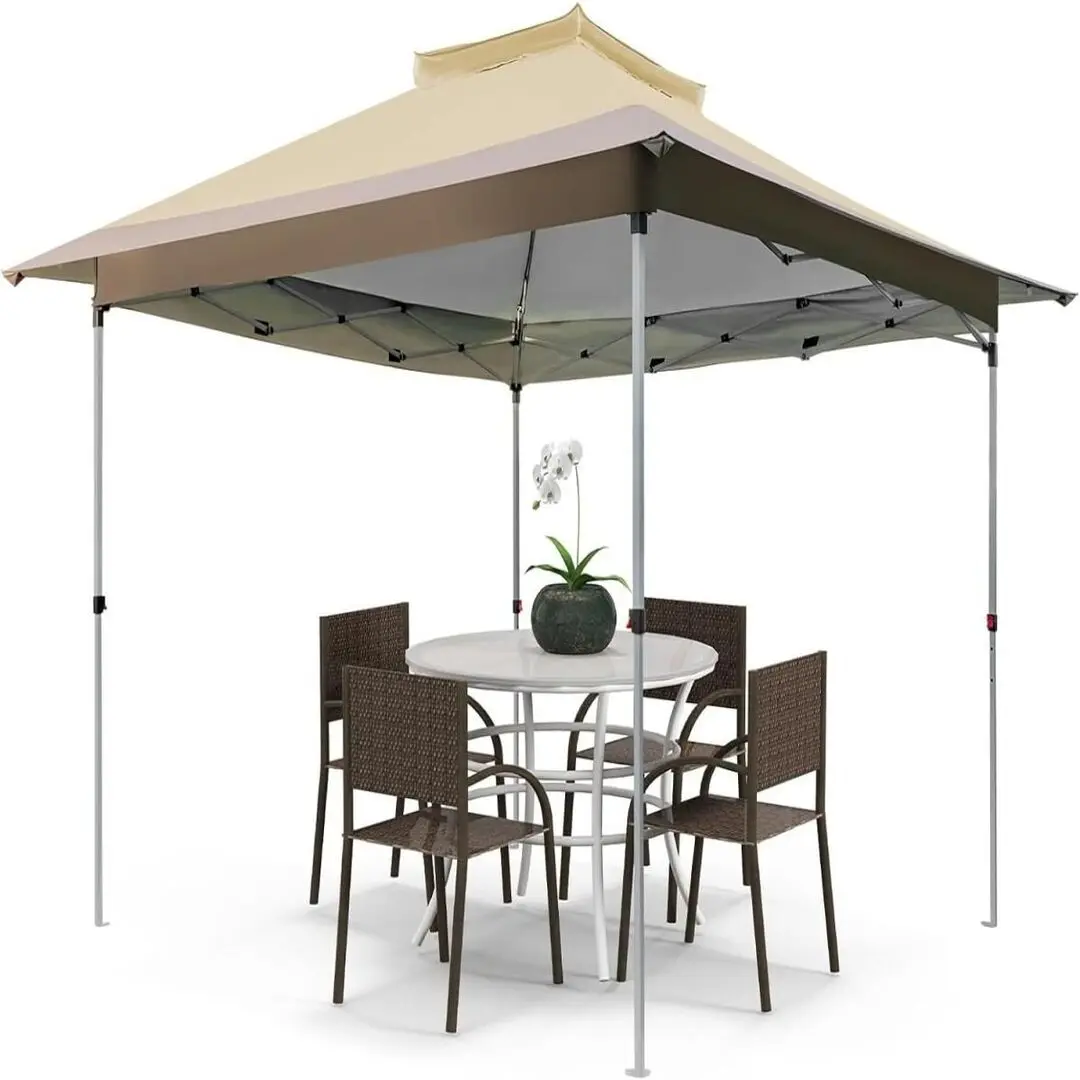 Садовый павильон Costway NP11462CF 3.6x3.6m (Coffee)