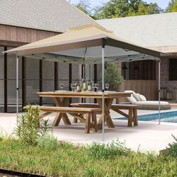 Садовый павильон Costway NP11462CF 3.6x3.6m (Coffee) Thumb