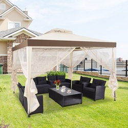 Pavilion de gradina Costway NP11526BE 3x3 (Beige) Thumb