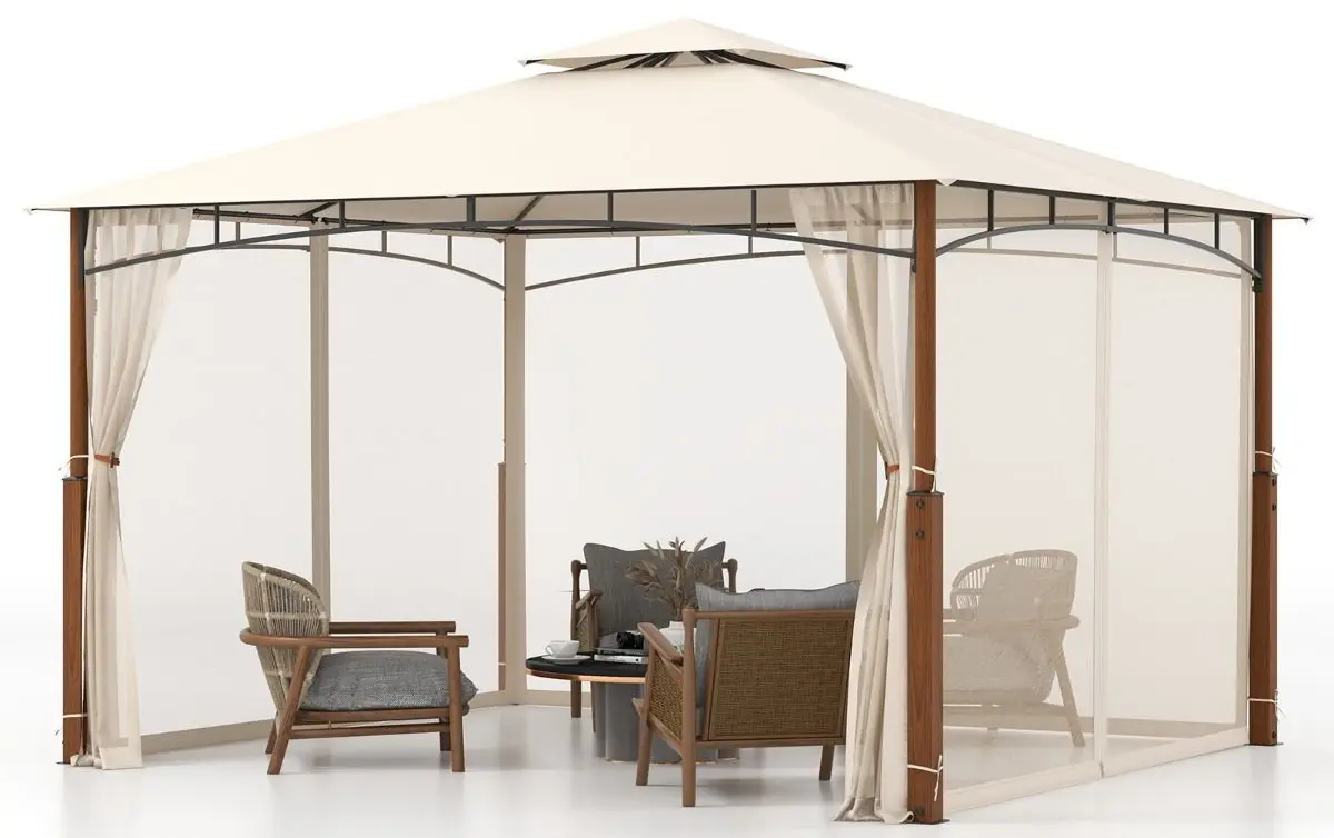 Садовый павильон Costway NP11861BE 3.6x3 (Beige)