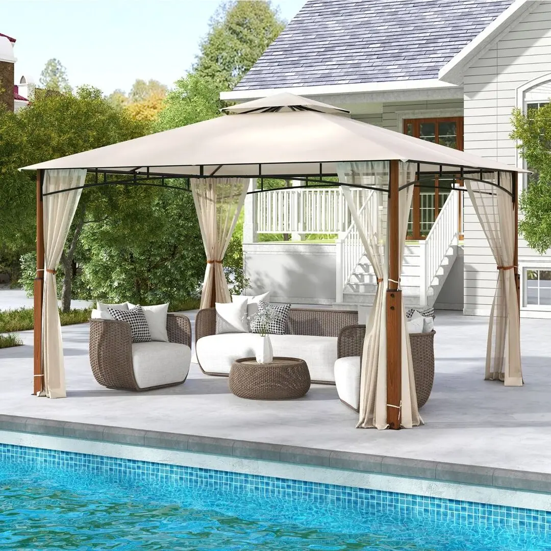 Садовый павильон Costway NP11861BE 3.6x3 (Beige)