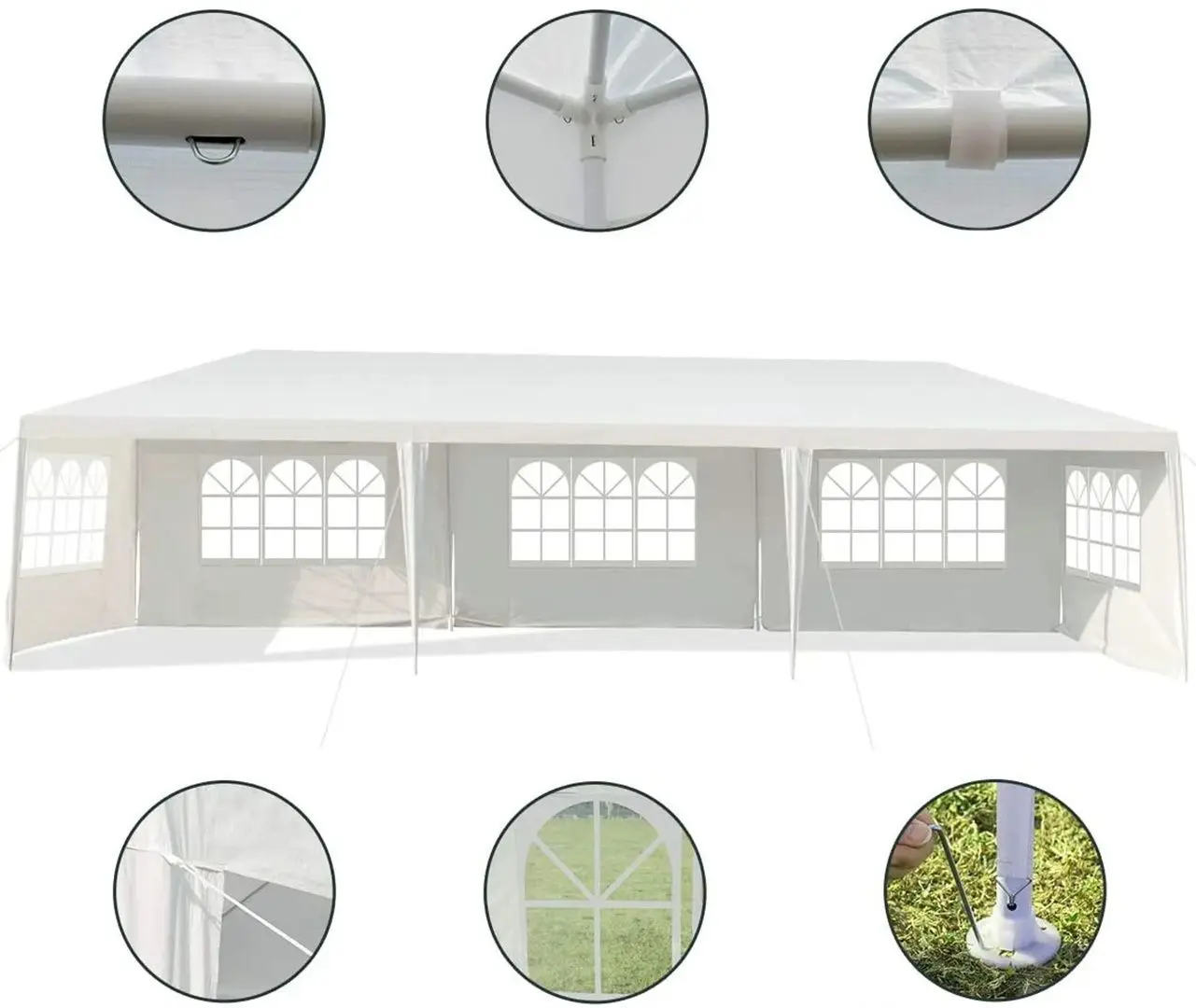 Pavilion de gradina Costway OP3935WH (White)