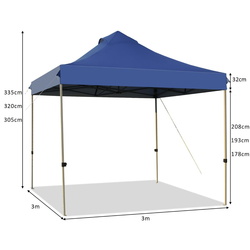 Pavilion de gradina Costway OP70658BL 3x3 (Blue) Thumb