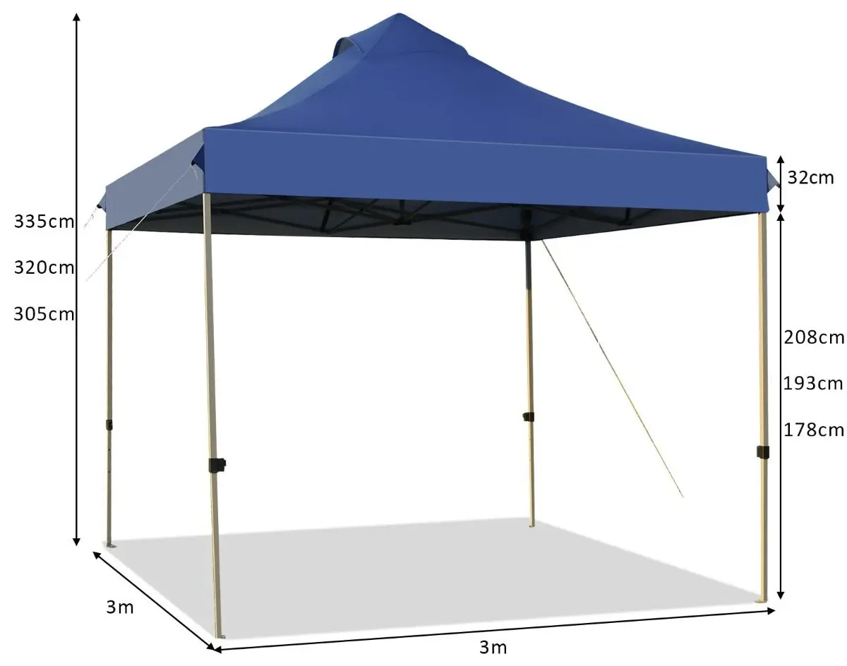 Pavilion de gradina Costway OP70658BL 3x3 (Blue)