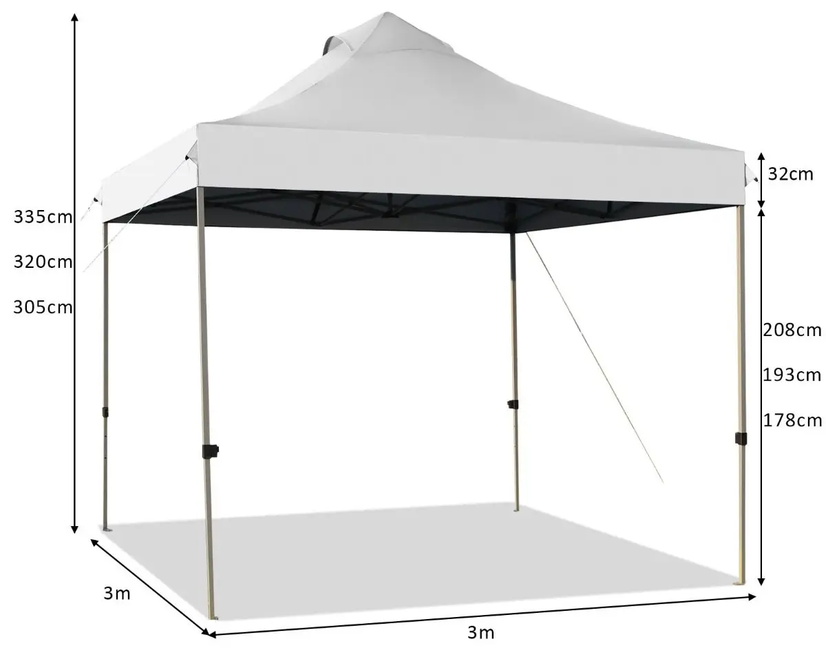 Pavilion de gradina Costway OP70658WH 3x3 (White)