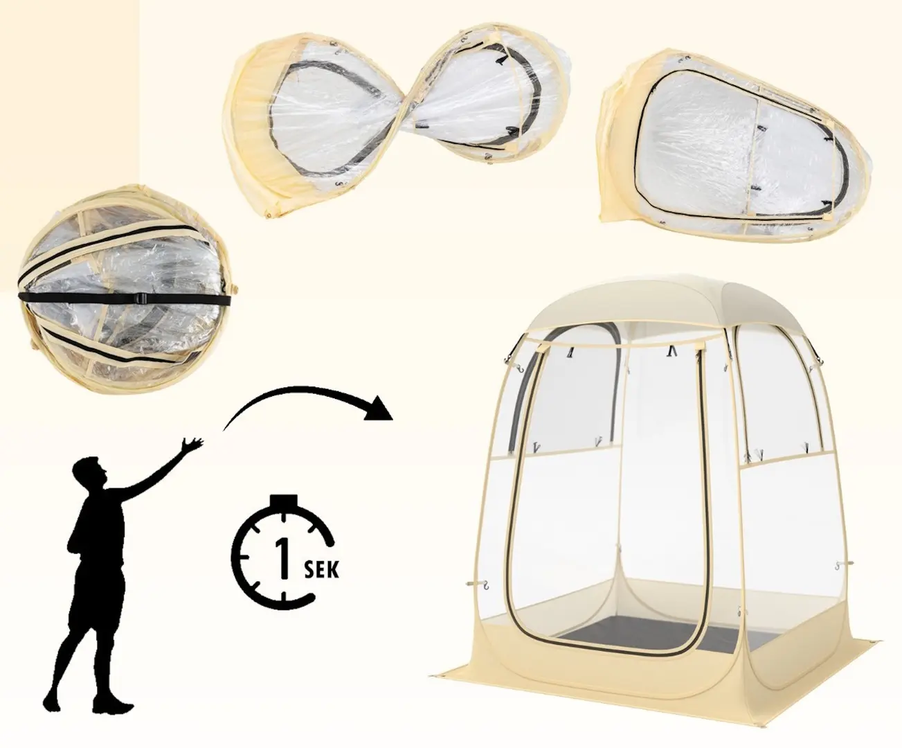 Шатер-палатка Costway NP12076BE (Beige)