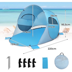 Cort de plaja Costway GP11740BL (Blue) Thumb