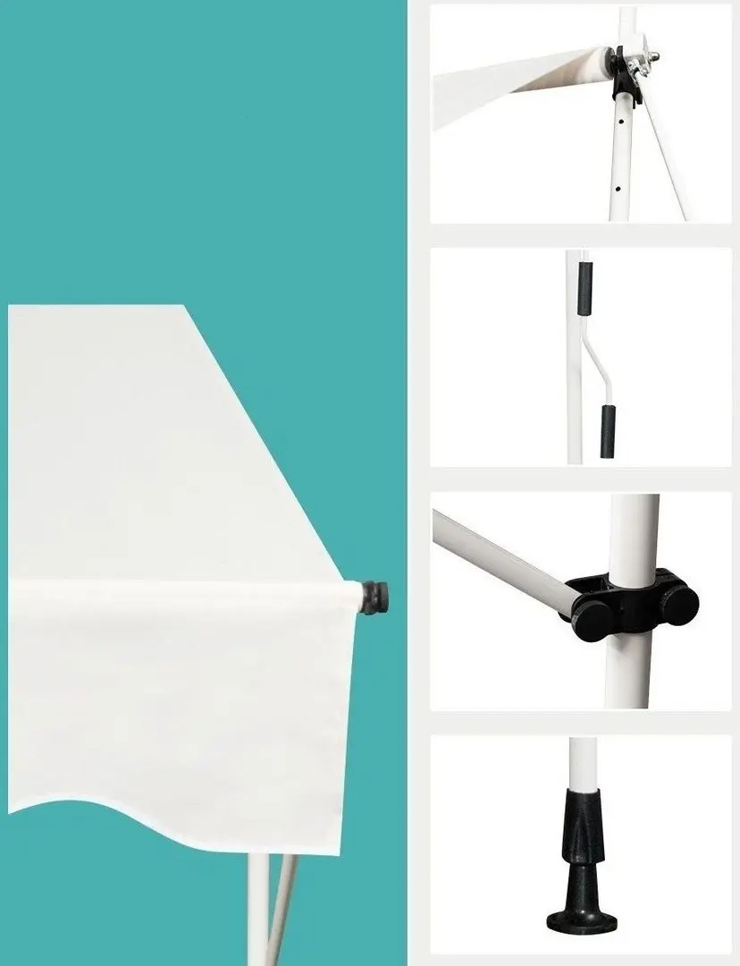 Тент пристенный Costway OP70315BE (White)