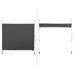 Тент пристенный Costway OP70317GR (Gray) Thumb