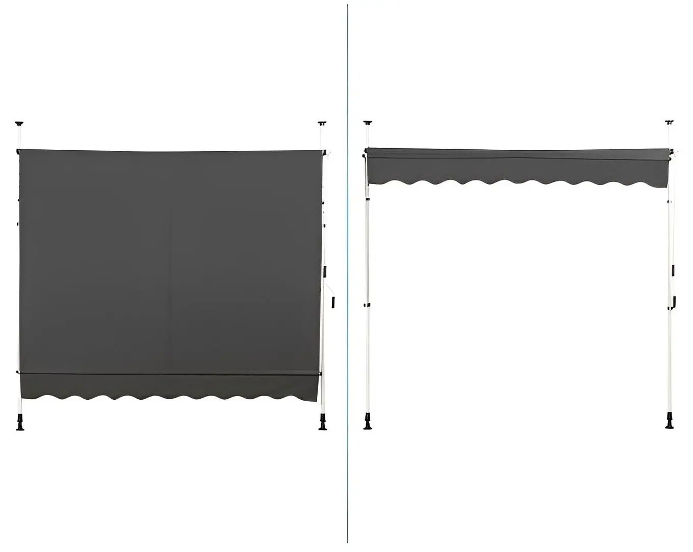 Тент пристенный Costway OP70317GR (Gray) - 4