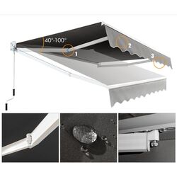 Тент пристенный Costway OP70368GR (Gray) Thumb