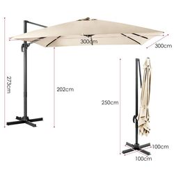 Зонт от солнца Costway NP11545BE (Beige) Thumb