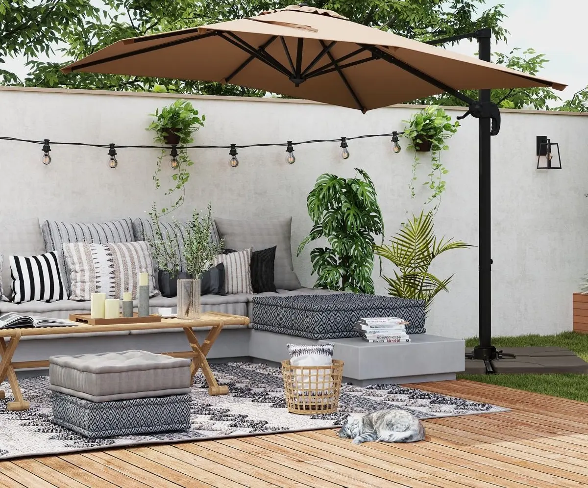 Зонт от солнца Costway NP11553CF (Coffee) - 4