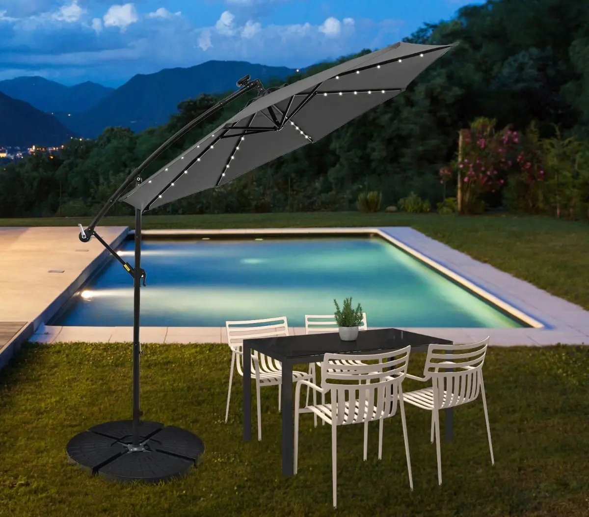 Umbrela de soare Costway NP11556HS (Grey) - 4