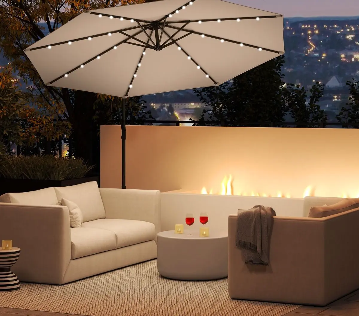 Зонт от солнца Costway NP11558CF (Coffee)