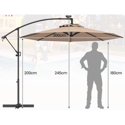 Зонт от солнца Costway NP11558CF (Coffee) Thumb