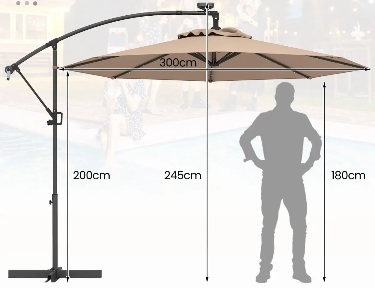 Зонт от солнца Costway NP11558CF (Coffee)