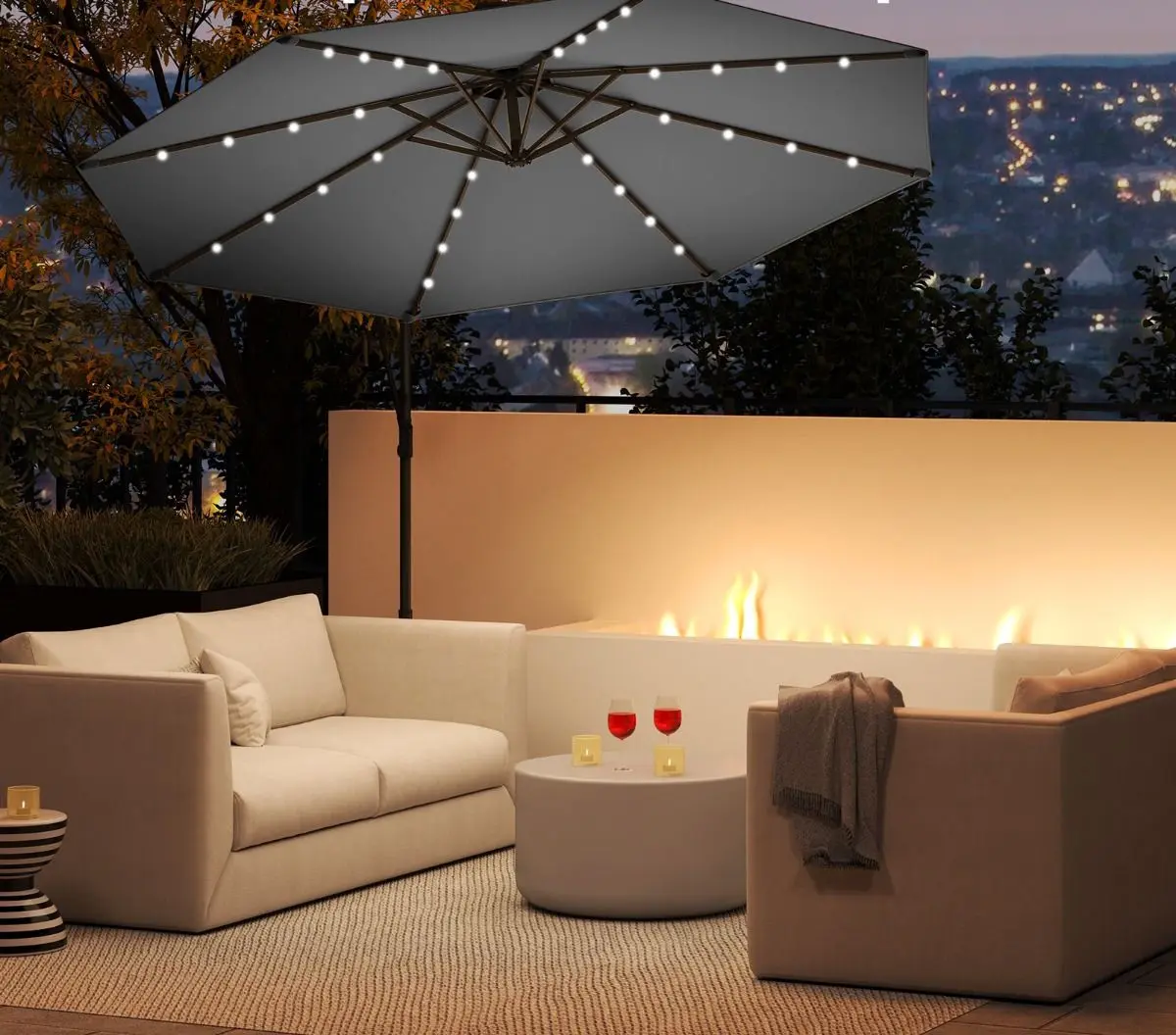 Зонт от солнца Costway NP11558HS (Grey)