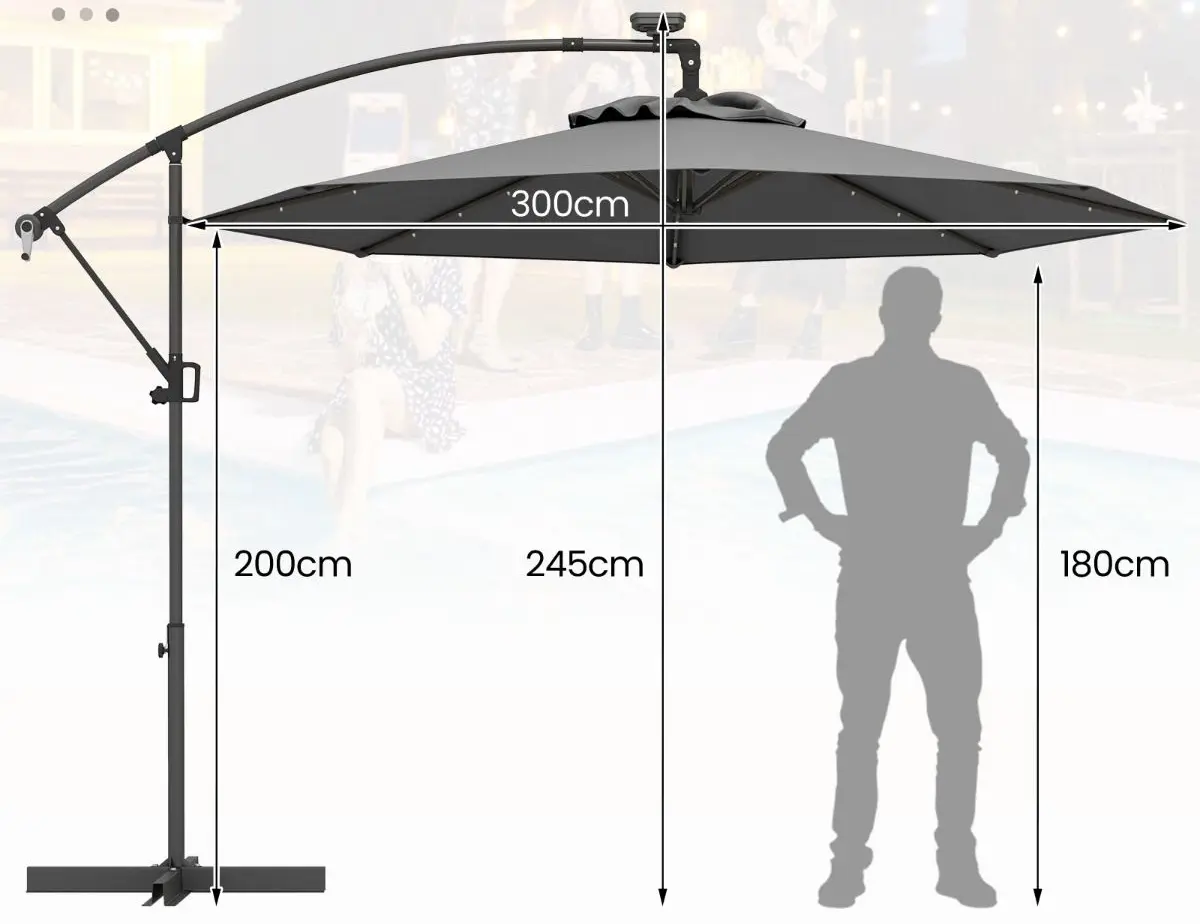 Зонт от солнца Costway NP11558HS (Grey)