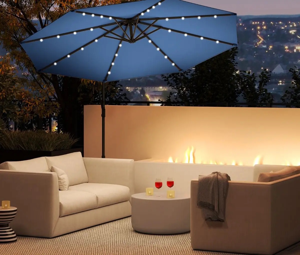 Umbrela de soare Costway NP11558LS (Blue)