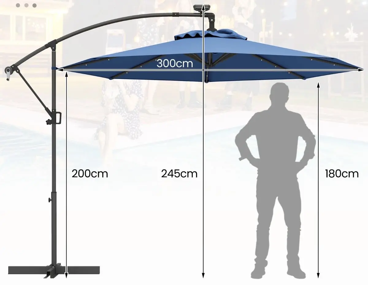 Umbrela de soare Costway NP11558LS (Blue)