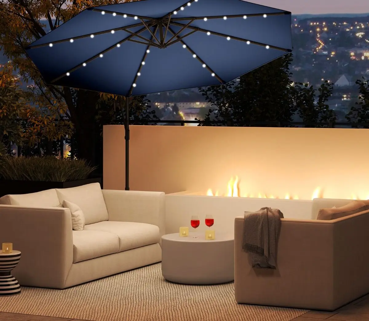 Umbrela de soare Costway NP11558NY (Navy)