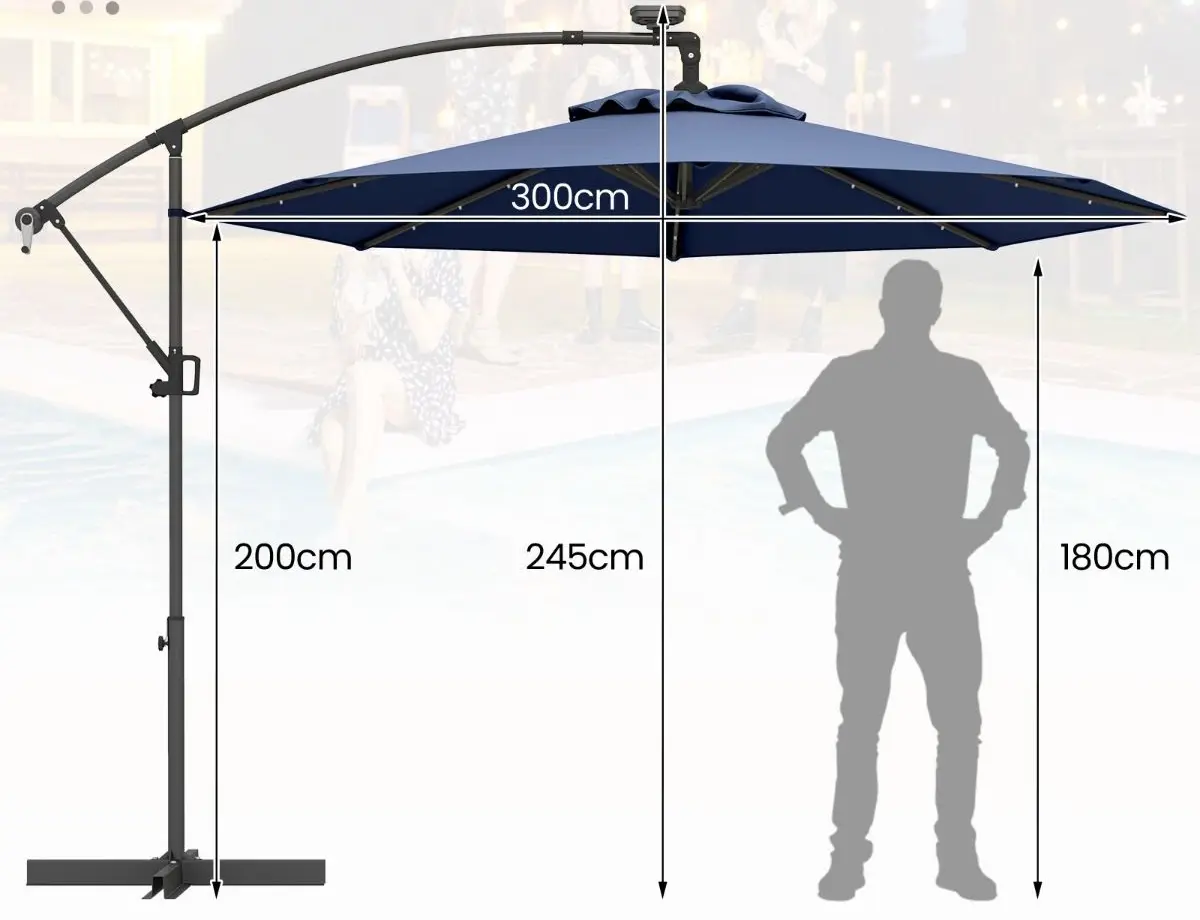 Umbrela de soare Costway NP11558NY (Navy)