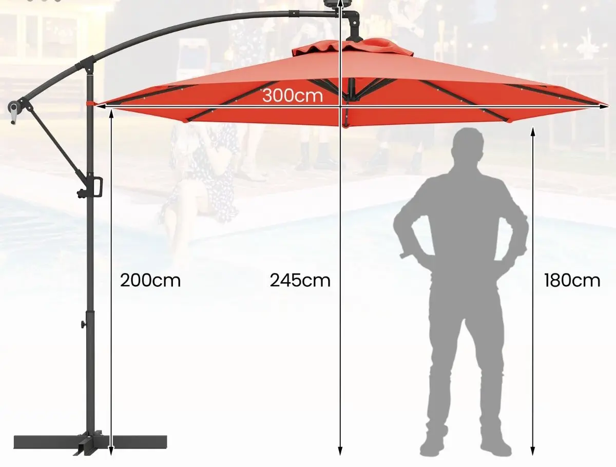 Umbrela de soare Costway NP11558OR (Orange)