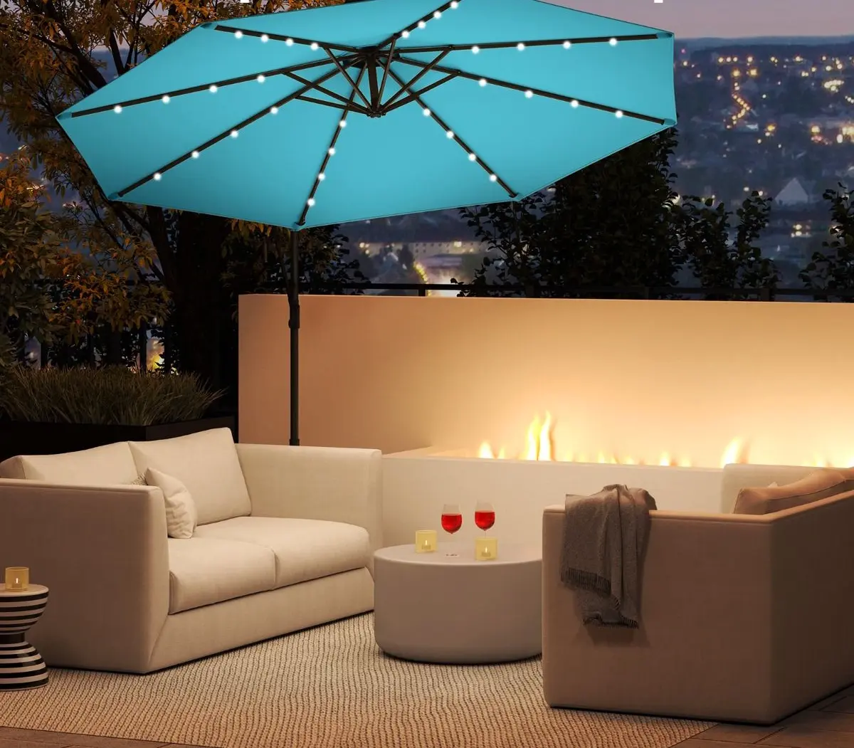 Umbrela de soare Costway NP11558TU (Turquoise)