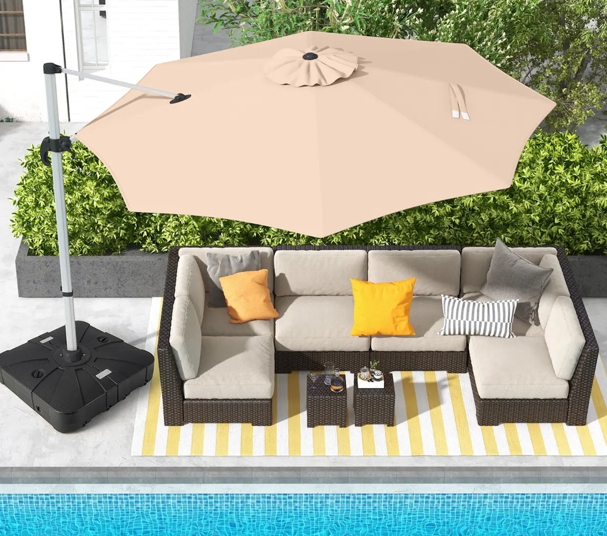 Umbrela de soare Costway NP11585MS (Beige)