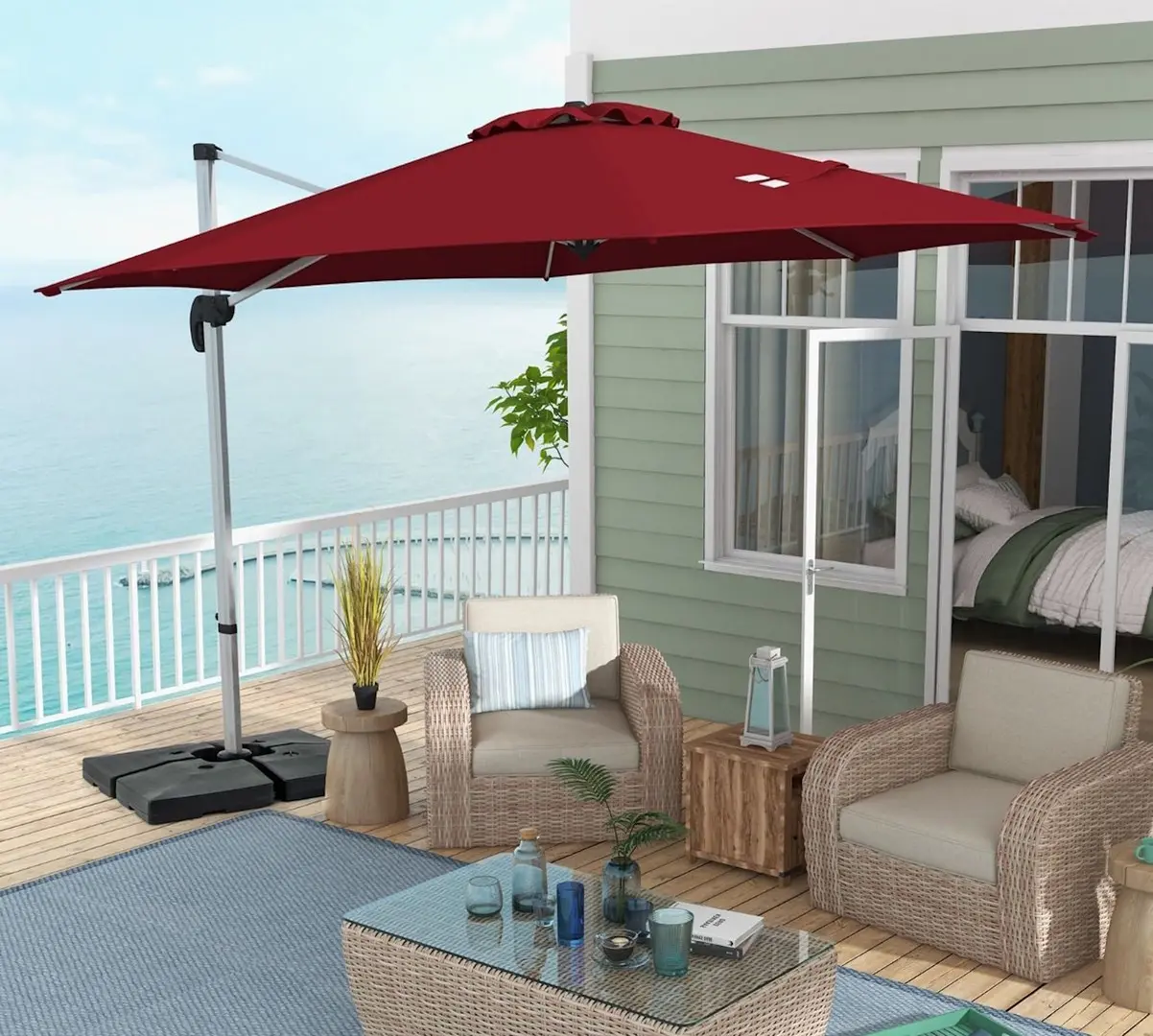 Umbrela de soare Costway NP11585RE (Red)