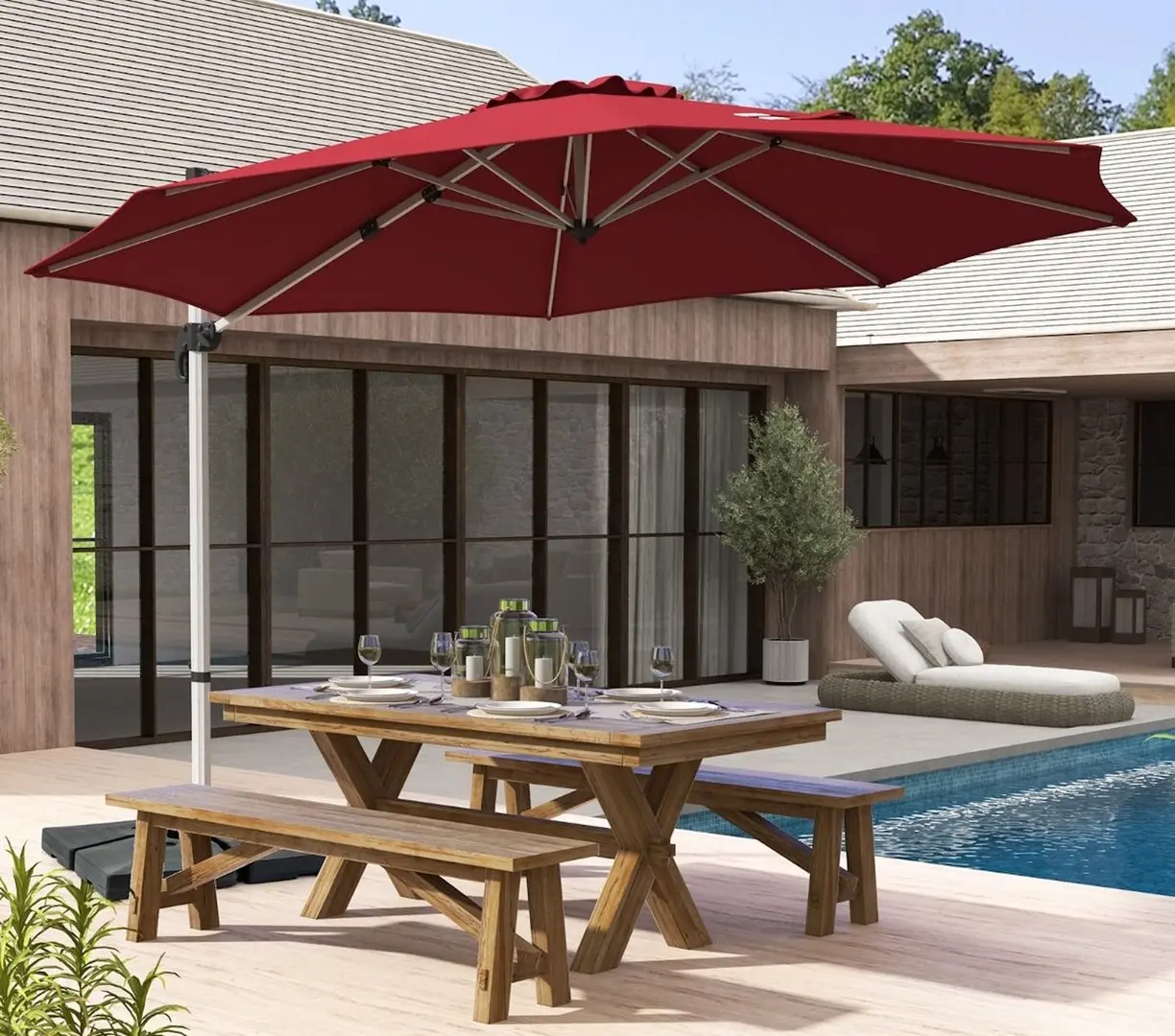 Umbrela de soare Costway NP11585RE (Red)