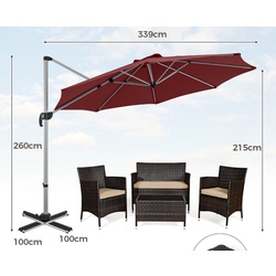 Umbrela de soare Costway NP11585RE (Red) Thumb