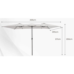 Umbrela de soare Costway NP11598BE (White) Thumb
